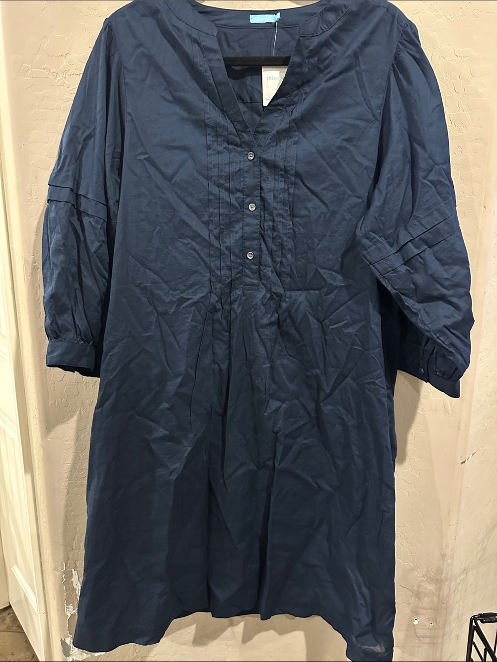J. McLaughlin Navy Button-Front Tunic
